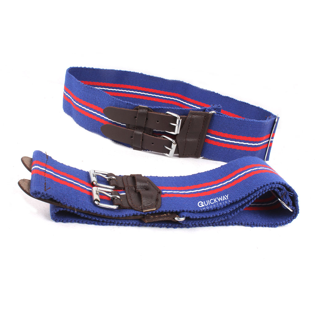 British Army Style Royal Devon Yeomanry Artillery R.A.C. Stable Belt with Leather Straps